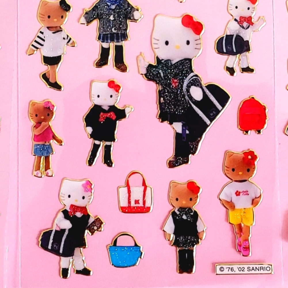 Sanrio 2002 Hello Kitty dress up collection stickers Rare new - Picture 6 of 7